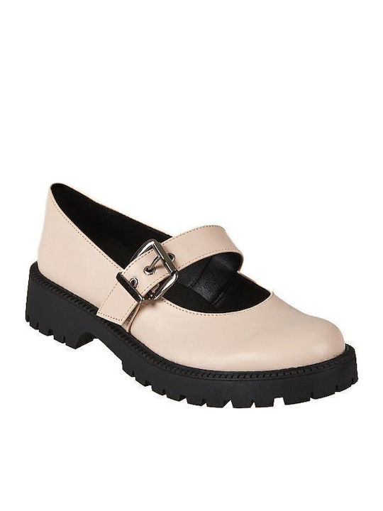 Elenross Women's Moccasins in Beige Color
