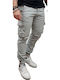 1355 Παντελόνι Cargo σε Slim Εφαρμογή Light Grey, Gray Melange