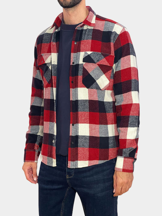 Long Sleeve Overshirt Burgundy