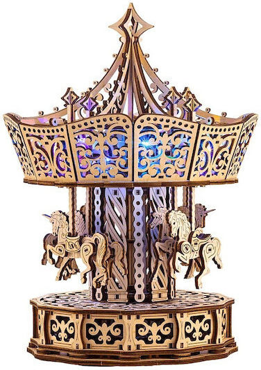 Wood Trick Holz-Bauspielzeug Carousel für Kinder ab 14+ Jahre Jahren