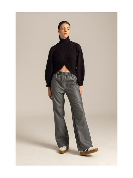 Isla Women's Fabric Trousers Gray