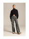 Isla Women's Fabric Trousers Gray