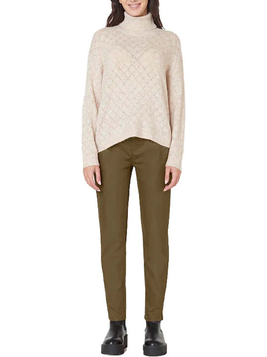 Jensen Jane Women's Fabric Trousers Narrow Olive