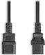 Nedis Удължителен кабел IEC-320-C14 към IEC-320-C13, черен, 2м
