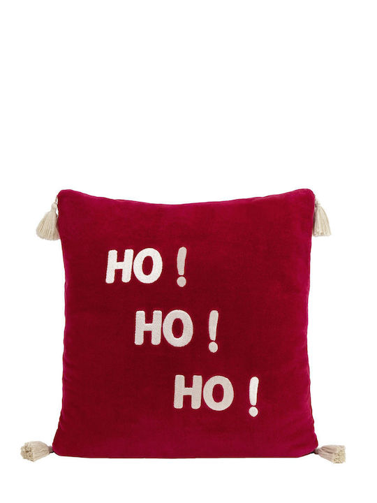Nima Christmas Decorative Pillow Ho!ho!ho Square Red 45x45cm