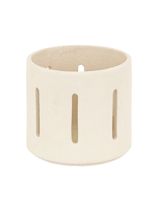 A-s Nuna Candle Holder suitable for Tealights Ceramic in Beige Color 12x12x11cm 1pcs