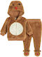 Kids' Set with Pants Winter 2pcs Coffee