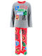 Superheroes Kids' Pajamas Winter Fleece Grey