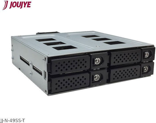 Jou Jye Backplane Nvme Sas3 Sata 4x 2.5" Hdd To 5.25" Position