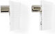 Nedis Iec Coaxial Connector Plug + Socket Angled 2 Pieces White Box
