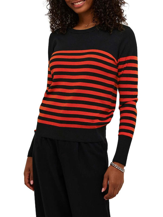 Kaffe Women's Sweater Striped Red