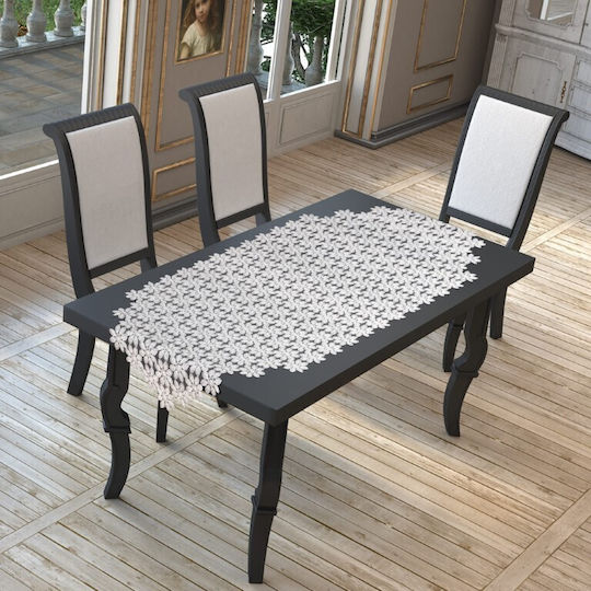 Liolios Home Ράνερ με Κέντημα Lux Daisy-2 Εκρού 70x160εκ.