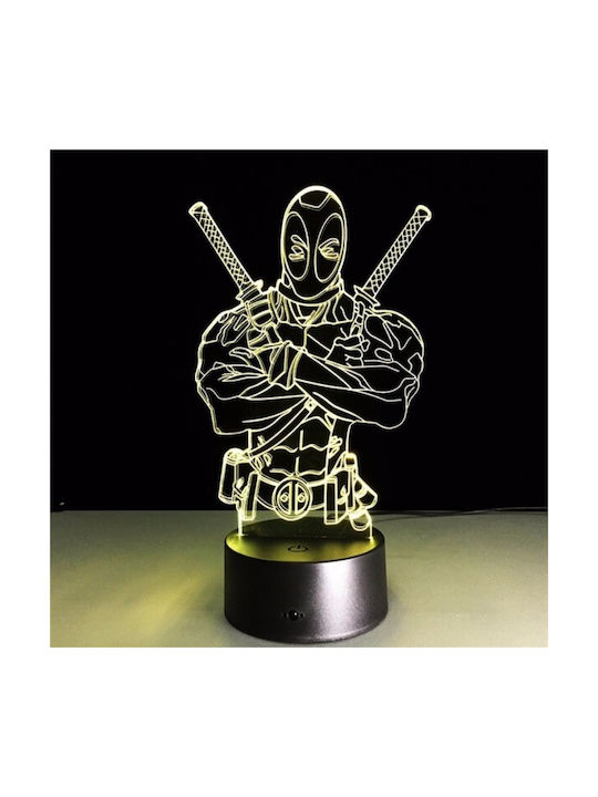 Deadpool ‘marvel Lustră Decorativă Iluzie 3D