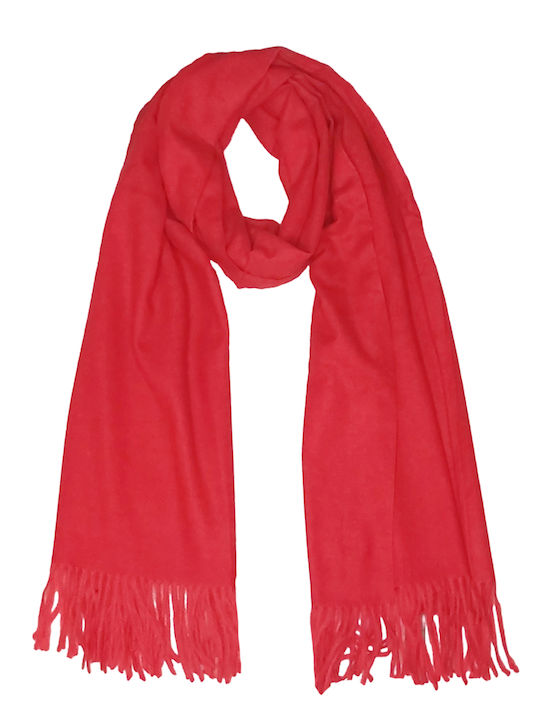 Fashion Vibes Women's Wool Scarf Red