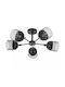 Pendant Light Black for 5 Bulbs E27