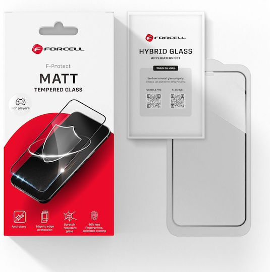 Ματ Tempered Glass Μαύρο (iPhone 13 Pro Max)