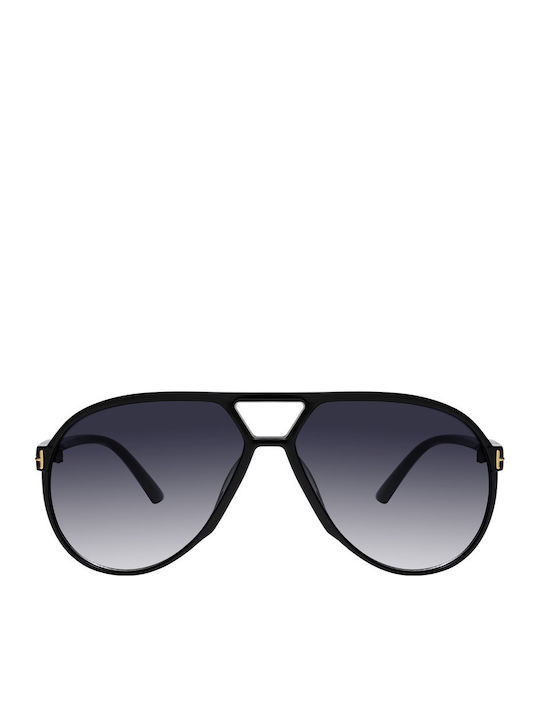 Liberta Unisex Sunglasses with Black Horn-Rimme...