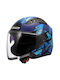 LS2 Copter II OF600 Kanji Blue Каска За Мотор Джет ECE 22.06 1200гр с Sunvisor