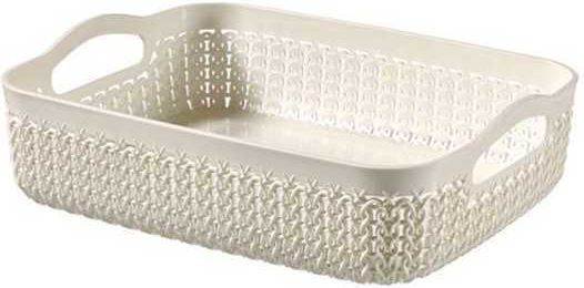 Curver Storage Basket Rattan White 2.6lt 1pcs