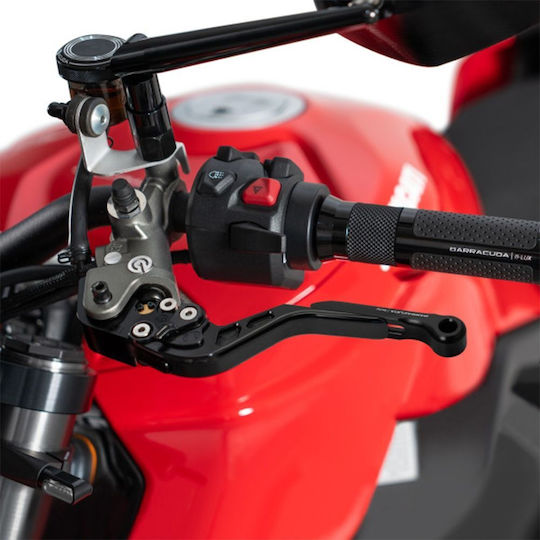 Barracuda Motorcycle Brake Lever Adjustable Black LVR138