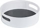 Puff Tray Tip Rotativ Organizator Frigider Dulap Suprafață Antiderapantă 22 Cm Alb