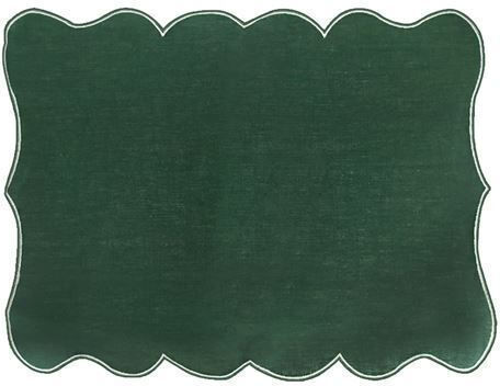 La Gallina Matta Platzdeckchen Stoff Σκούρο Πράσινο 49x37cm 1Stück