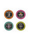 Disney Villains Round Coaster Wooden 4pcs