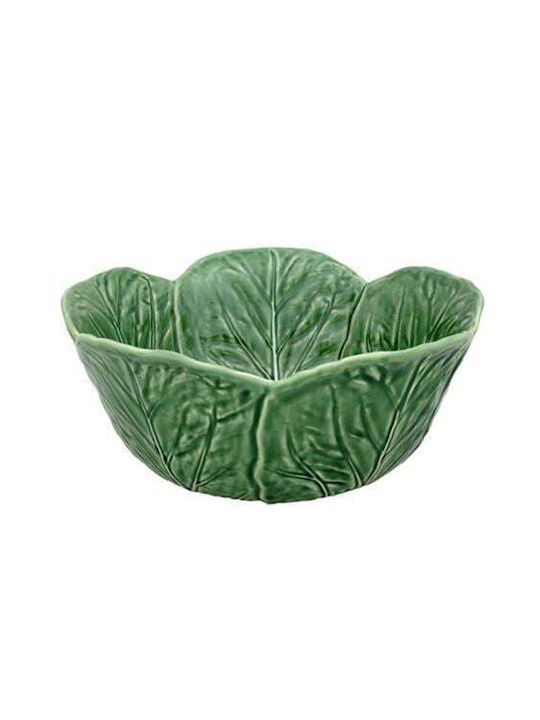 Bordallo Pinheiro Cabbage Salad Bowl Green 29.5x13cm