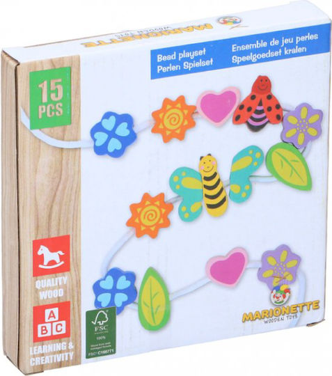 Marionette Wooden Toys Jucărie cu Șireturi din Lemn