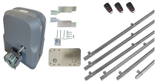 Doorado Σετ Μοτέρ Συρόμενης Γκαραζόπορτας Slg600-kit360 3 Τηλεχειριστήριο 6 Μέτρα Κρεμαγιέρα