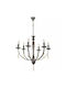 Chandelier with Crystals 6xBuilt-in LED Black 65cm 2764-6-elbulgaria