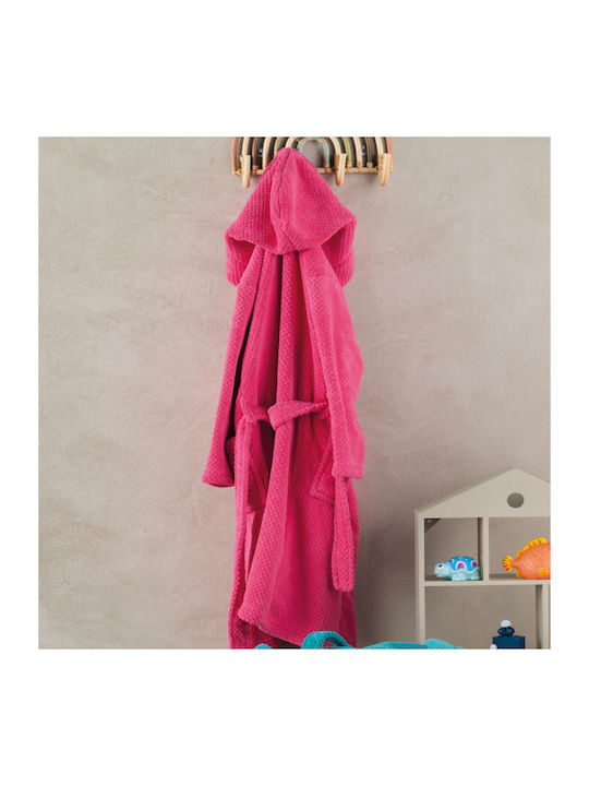 Kentia Παιδικό Μπουρνούζι Loft Jump 14 Pink Pink με Κουκούλα