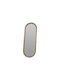 Wall Mirror Oval with Beige Wooden Frame 77.5x28cm 1pcs