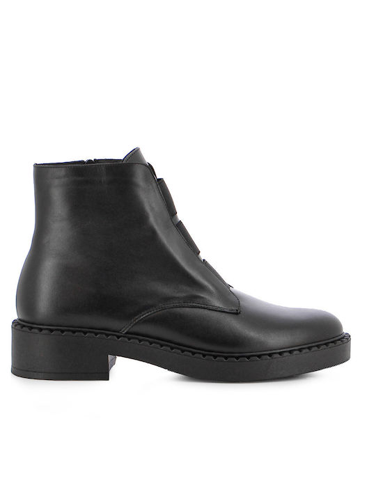 Leather Women's Ankle Boots Black