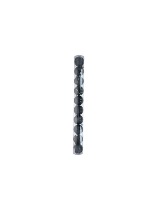 Plastic Black Balls Set of 10 Pcs Φ6cm