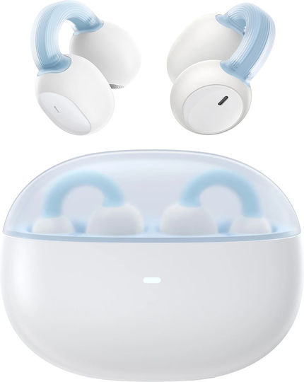 Baseus AirGo 1 Ring Offenes Ohr Bluetooth-Freisprecheinrichtung Kopfhörer mit Schweißresistenz und Ladeetui Weiß