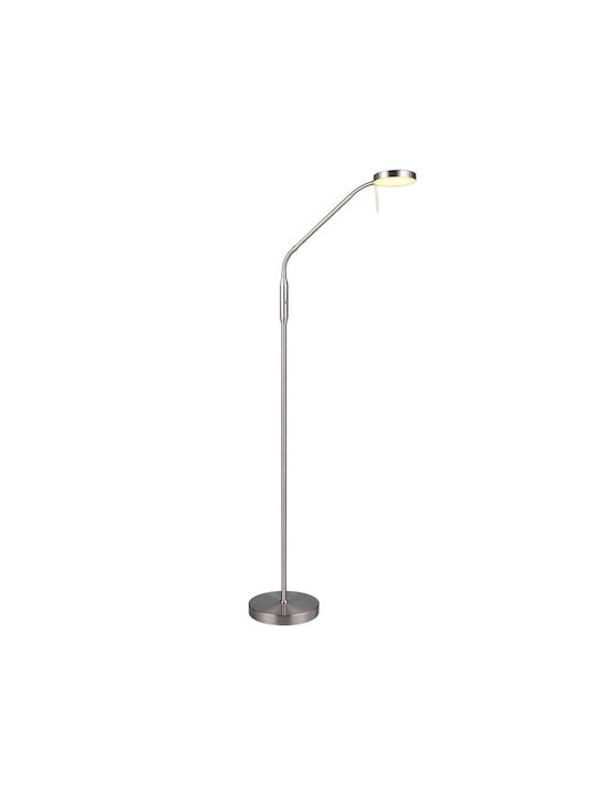 Trio Lighting Moreno LED Φωτιστικό Δαπέδου Υ160.5xΜ51εκ. με Ρυθμιζόμενο Λευκό Φως 300lm Ασημί