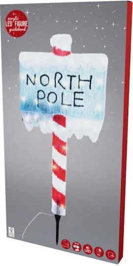 Illuminated Christmas Plastic Figure Sign Height 78cm North Pole