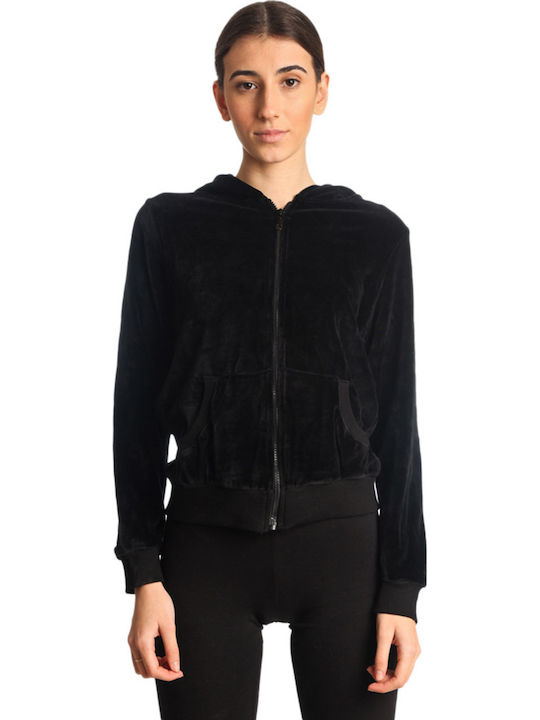 Paco & Co Women's Sweatshirt Jacket Velvet Hood...