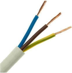 Cablu flexibil Nymhy H05VV-F PVC 3x1.5mm² alb
