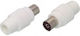 Βύσμα Coaxial female Λευκό (271-06)