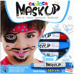 Mask Up Carnival Face Painting (Red-Blue-Black) 18gr 3pcs