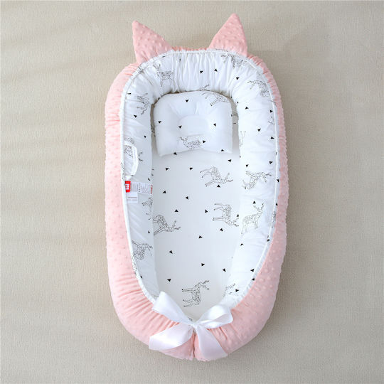 Beauty Home Бебешка възглавница-гнездо Pink 53x88бр