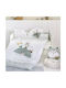 Nima Baby Sheets Set Crib Cotton Fitted White, Green, Beige Green 70x140cm 3pcs