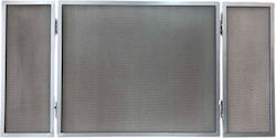 Bormann Ecran de protecție pentru șemineu din metal cu 3 foi 102x51cm Argintiu