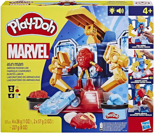 Hasbro Play-Doh Plasticină Set De Joc Iron Man Pentru 4+ Ani 6 Buc