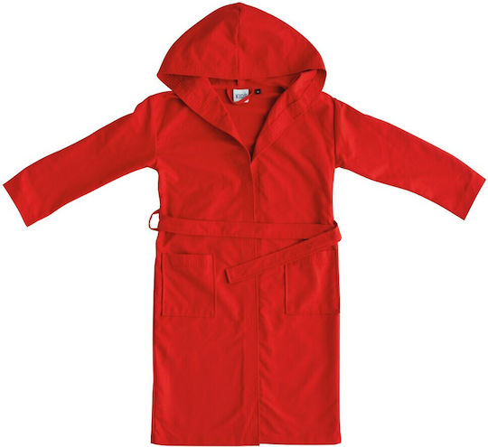 Kentia Kids Hooded Bathrobe Player 17 Red Red Kentia Kids Hooded Bathrobe Player 17 Red Red