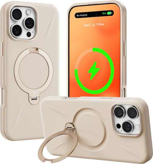 Θήκη Torras Ostand Spin Fusion Magsafe Kickstand Desert Gold Iphone 16 Pro Max