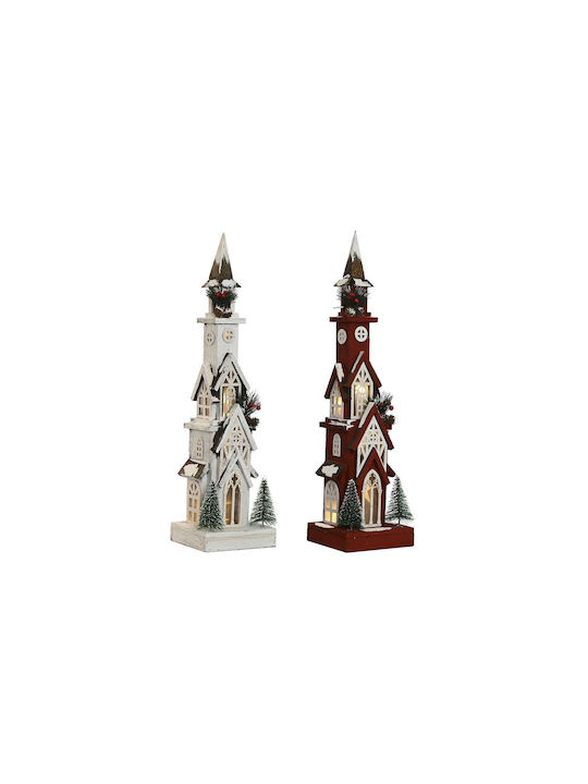 Hanging Ornament House White Illuminated 16x63cm Set 2pcs