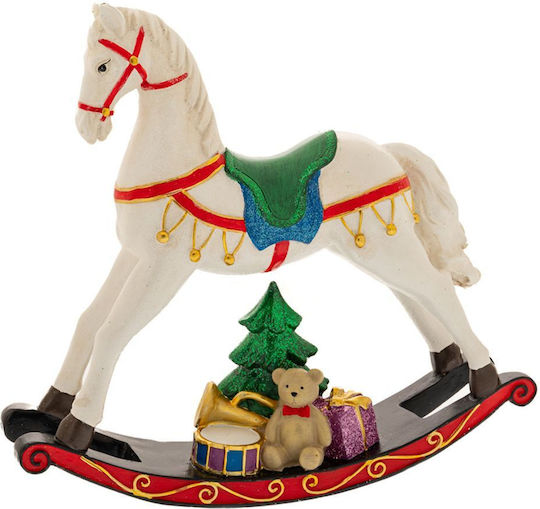 Iliadis Christmas Plastic Figure Horse Red Height 29.5cm